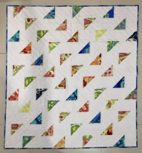 Flying Triangles Baby Quilt Top